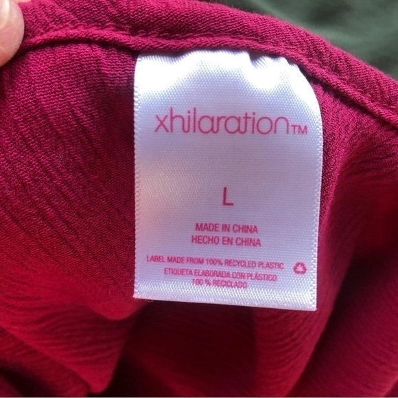 Xhilaration tassel trim open tie back scoop neck tunic top size large - Picture 13 of 16